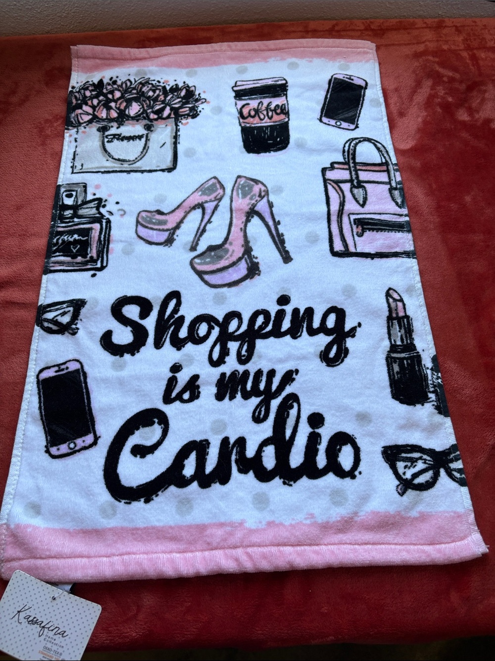 Shopping Is My Cardio Kassafina Hand Towels 4 set NWT 1 Wash Cloth.